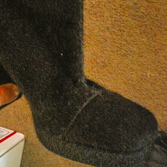 Free People Cecile (or similar) Black HAIR?SUEDE? NWOB, back Zip-up wedge Boots - Picture 4 of 10